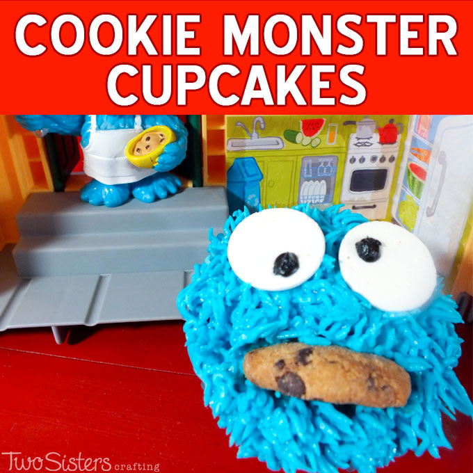 How To Make Cookie Monster Cupcakes Two Sisters Crafting