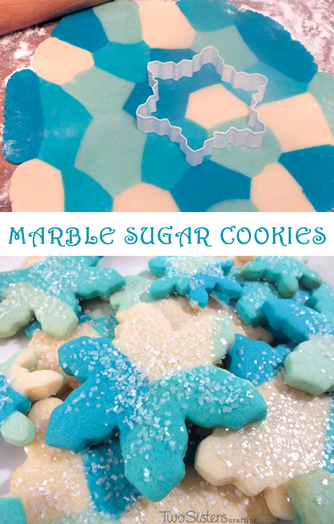 Blue Marble Sugar Cookies
