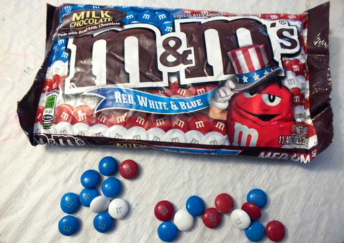 M&M's Milk Chocolate Red, White and Blue