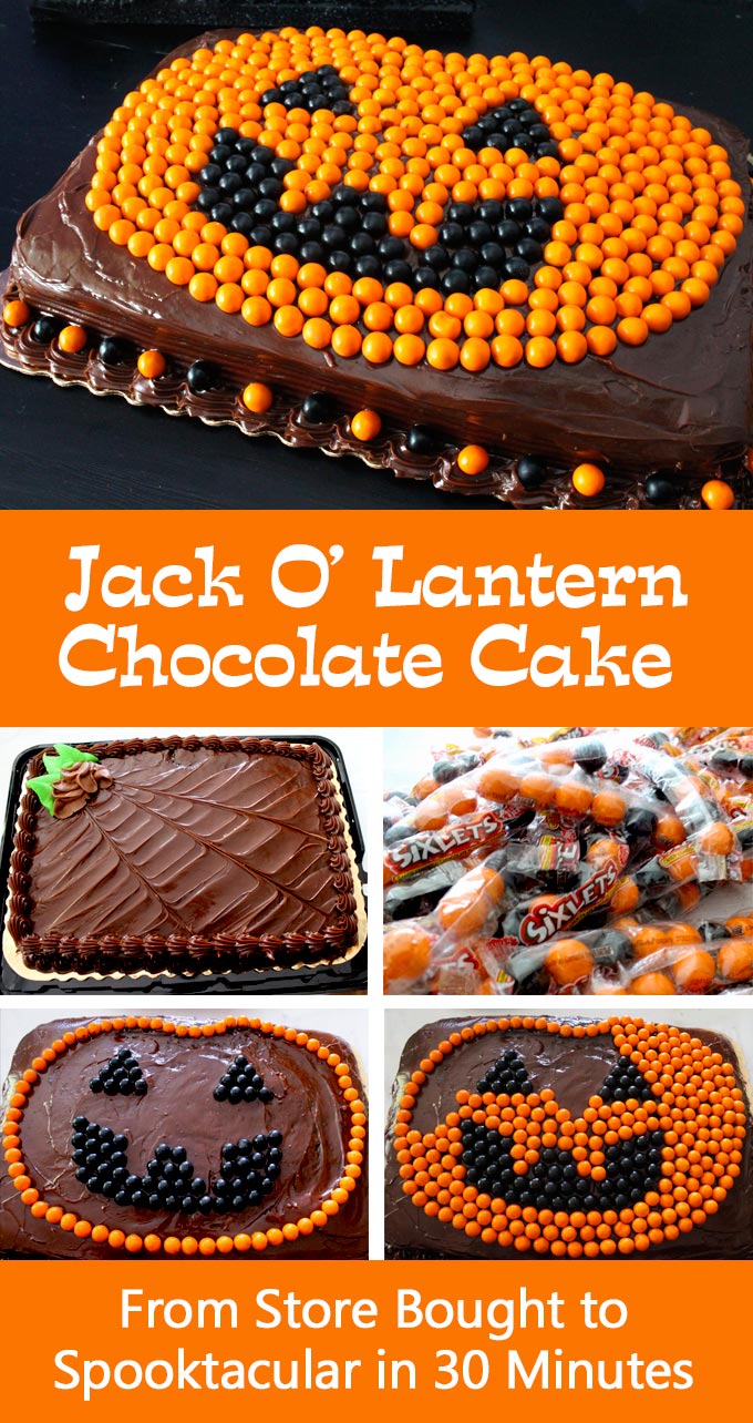 Easy Jack O Lantern Chocolate Cake Two Sisters Crafting