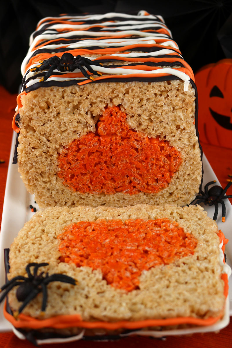 Pumpkin Rice Krispie Cake - Two Sisters