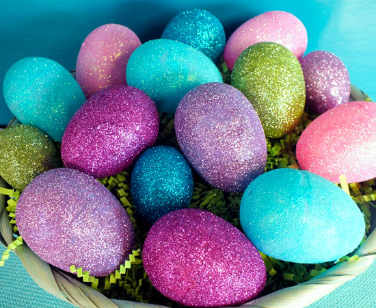 Glitter Easter Eggs - Two Sisters