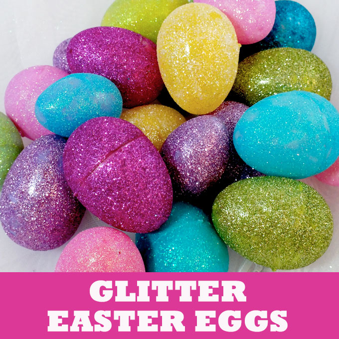 Glitter Easter Eggs - Two Sisters