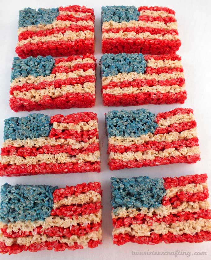 4th of July Rice Krispie Treats - Two Sisters Crafting