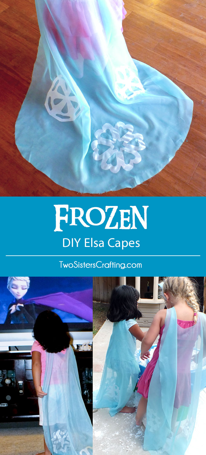 Disney Frozen DIY Elsa Capes Two Sisters