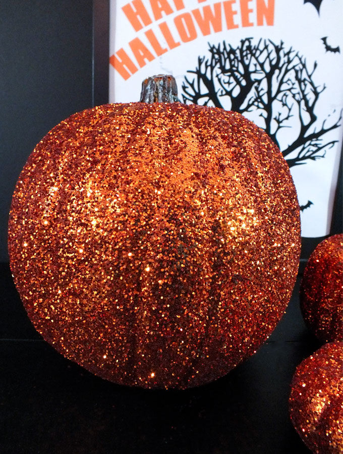 Halloween Glitter Pumpkins - Two Sisters