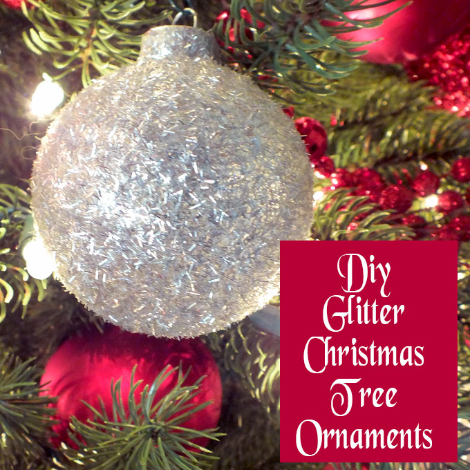 DIY Glitter Christmas Tree Ornaments - Two Sisters Crafting