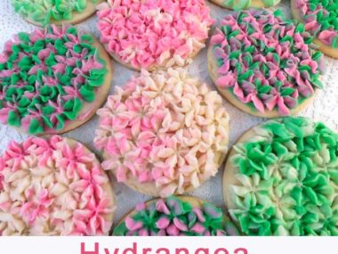 Hydrangea Frosted Sugar Cookies