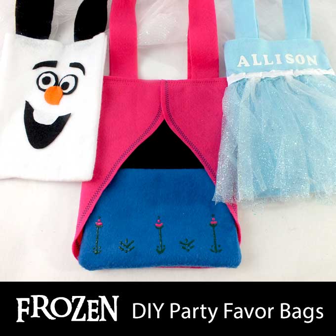 Frozen Party Favor Bags - Two Sisters Crafting