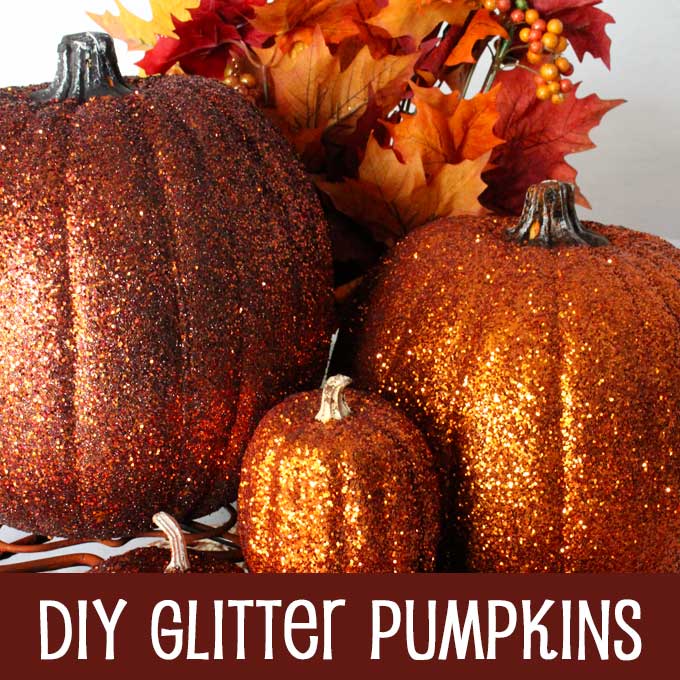 DIY Glitter Pumpkins - Two Sisters Crafting