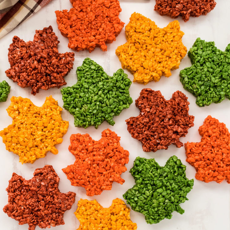 Fall Leaves Rice Krispie Treats