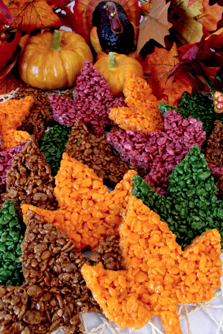 Fall Leaves Rice Krispie Treats - Two Sisters