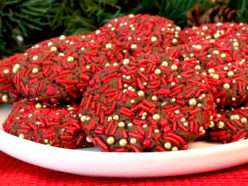 Chocolate Sprinkle Holiday Cookies