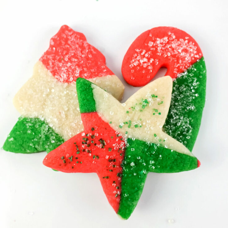 Christmas Marble Sugar Cookies