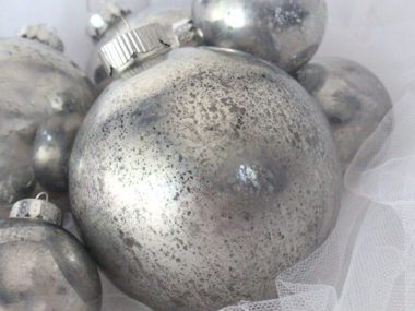 Mercury Glass Christmas Tree Ornaments