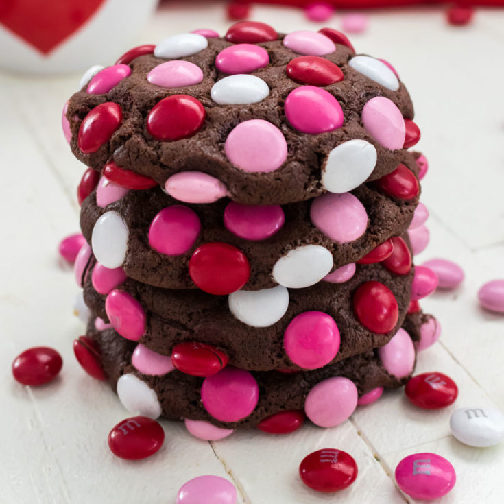 Valentine's Day M&M Cookies