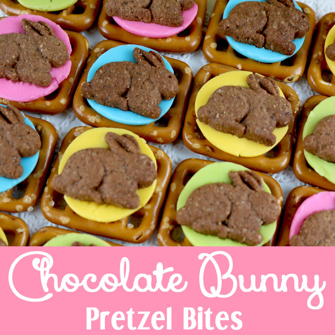 Chocolate Bunny Pretzel Bites - Two Sisters Crafting