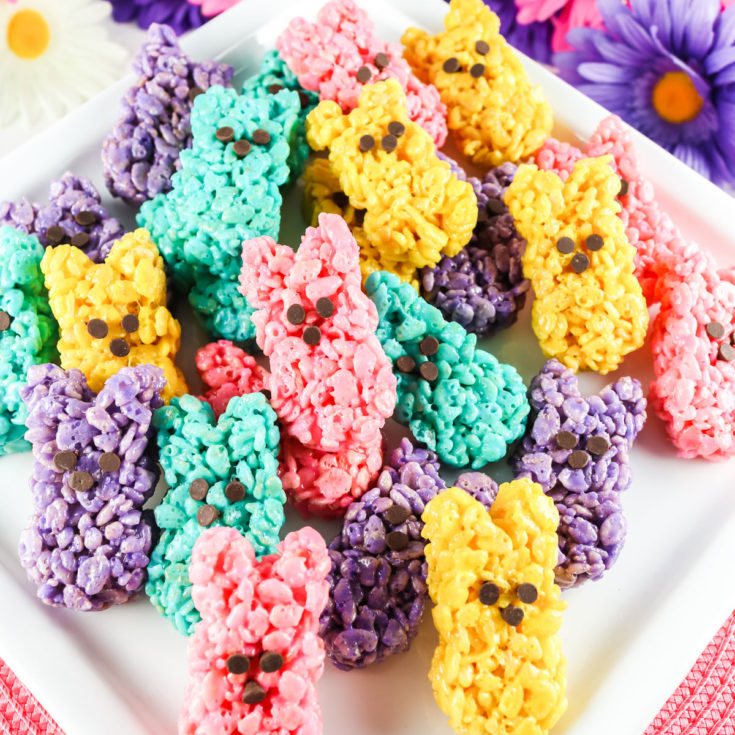 Rice Krispie Treat Easter Bunny Peeps