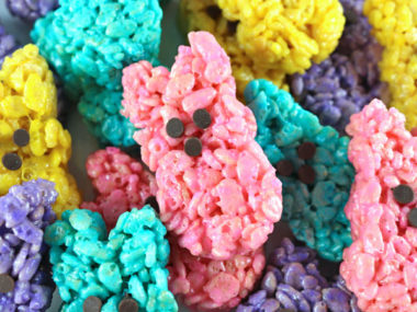 Rice Krispie Treat Easter Bunny Peeps