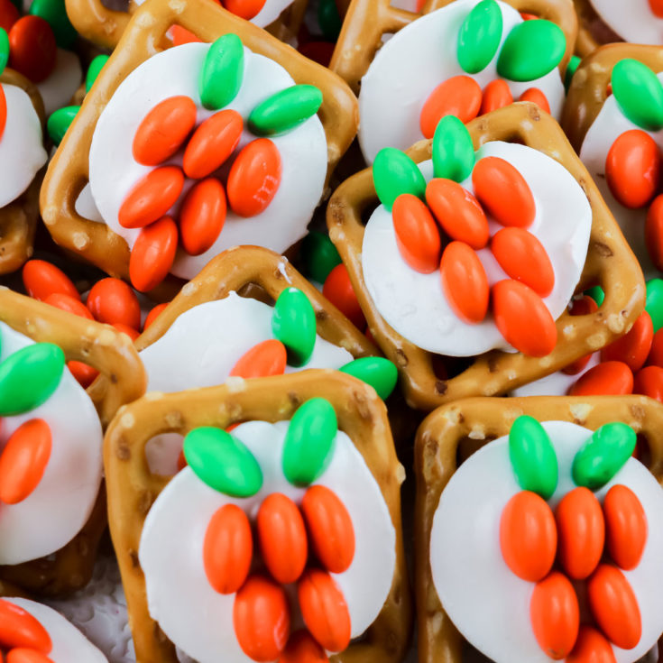 Easter Bunny Carrot Pretzel Bites