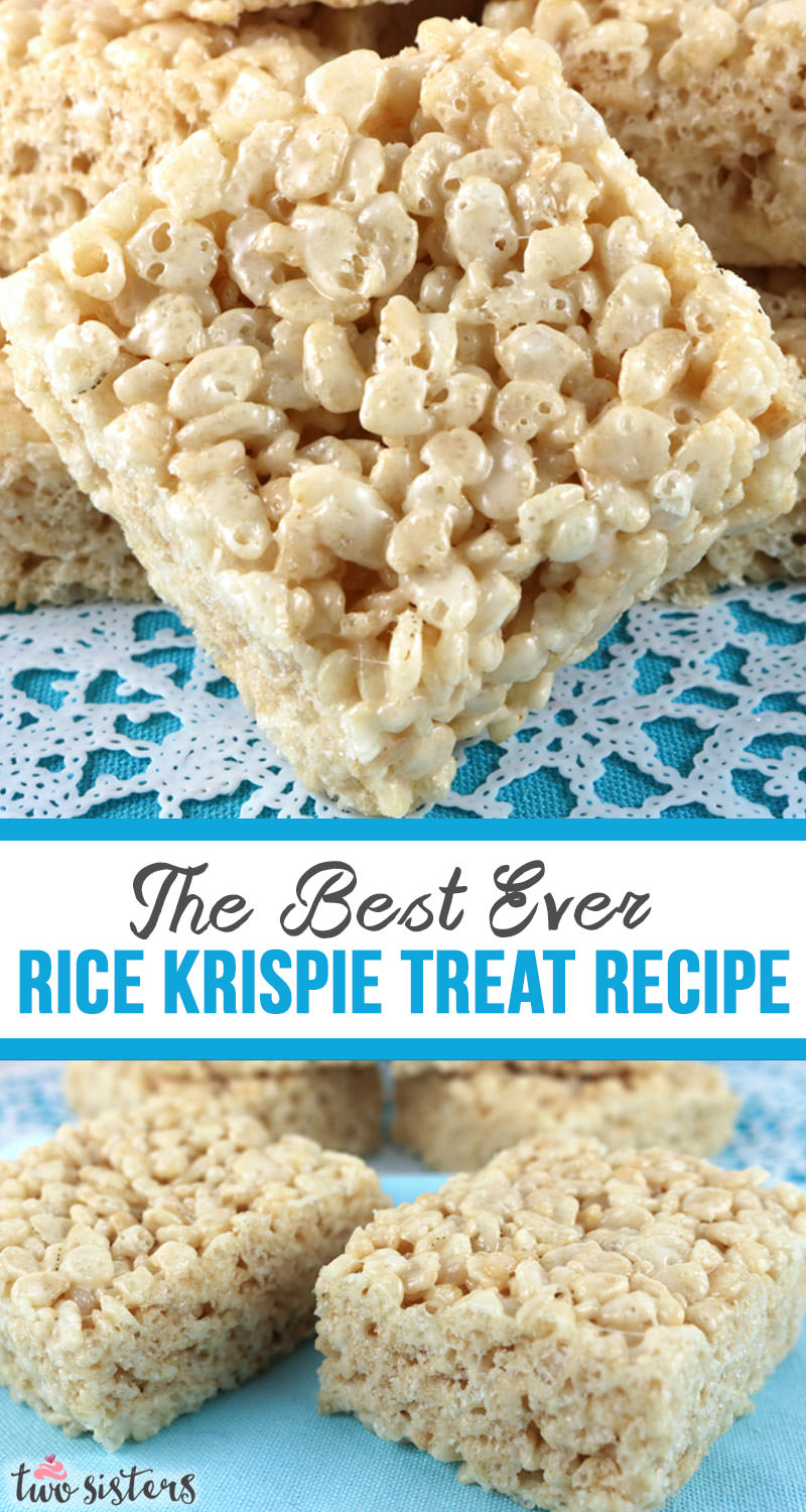 The Best Ever Rice Krispie Treat Recipe - Two Sisters