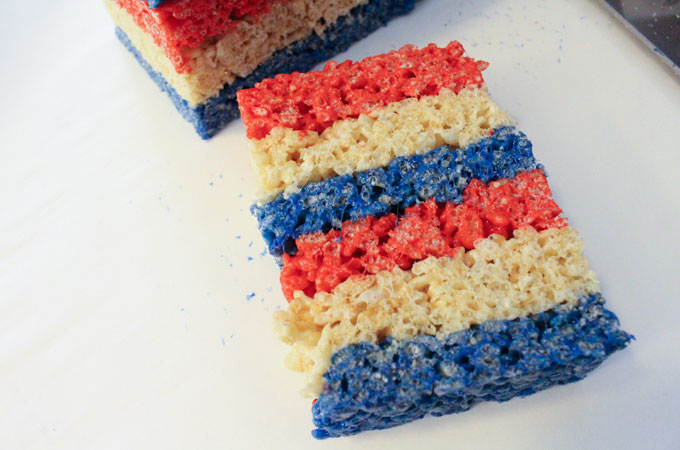 Firecracker Rice Krispie Treats - Two Sisters