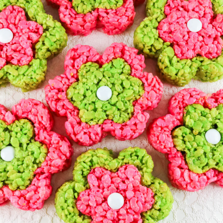 Rice Krispie Treat Flower Pops