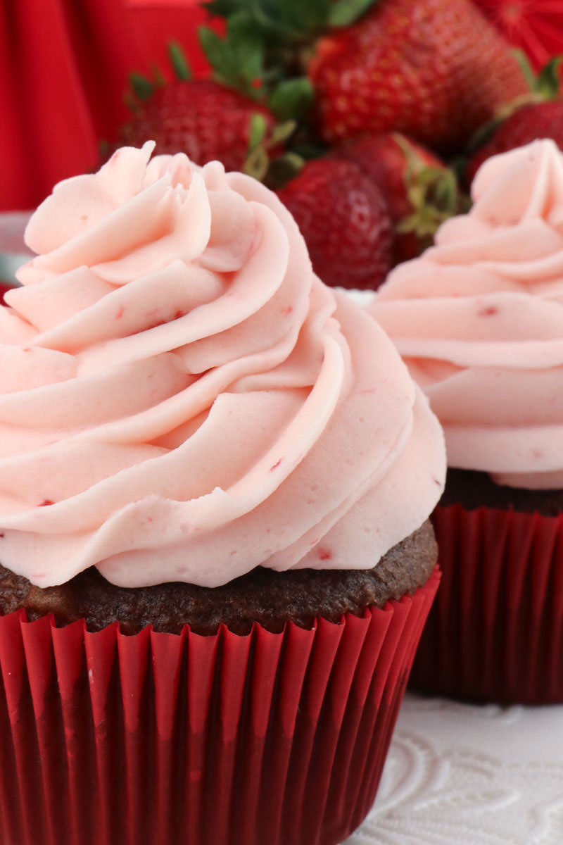 The Best Strawberry Buttercream Frosting - Two Sisters