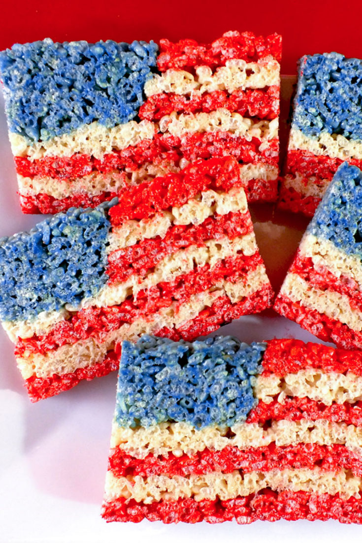 4th of July Rice Krispie Treats - Two Sisters