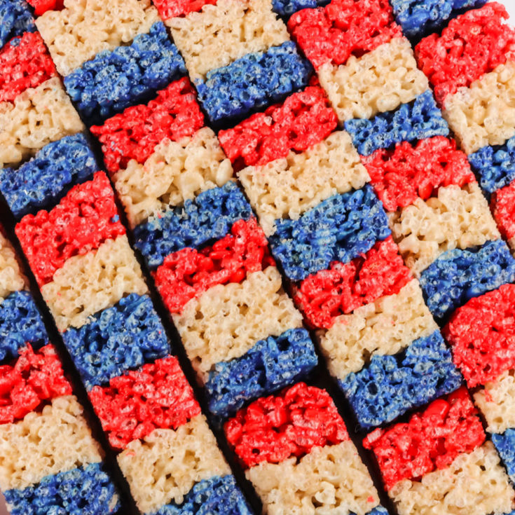 Firecracker Rice Krispie Treats