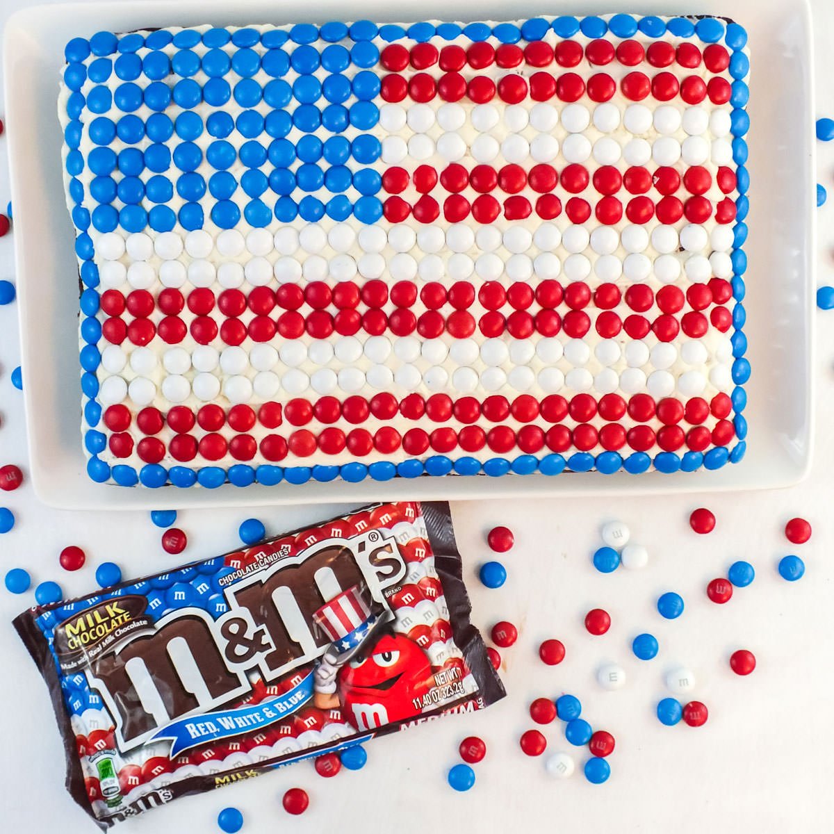 Patriotic Mini M&Ms - Red, White & Blue Milk Chocolate 