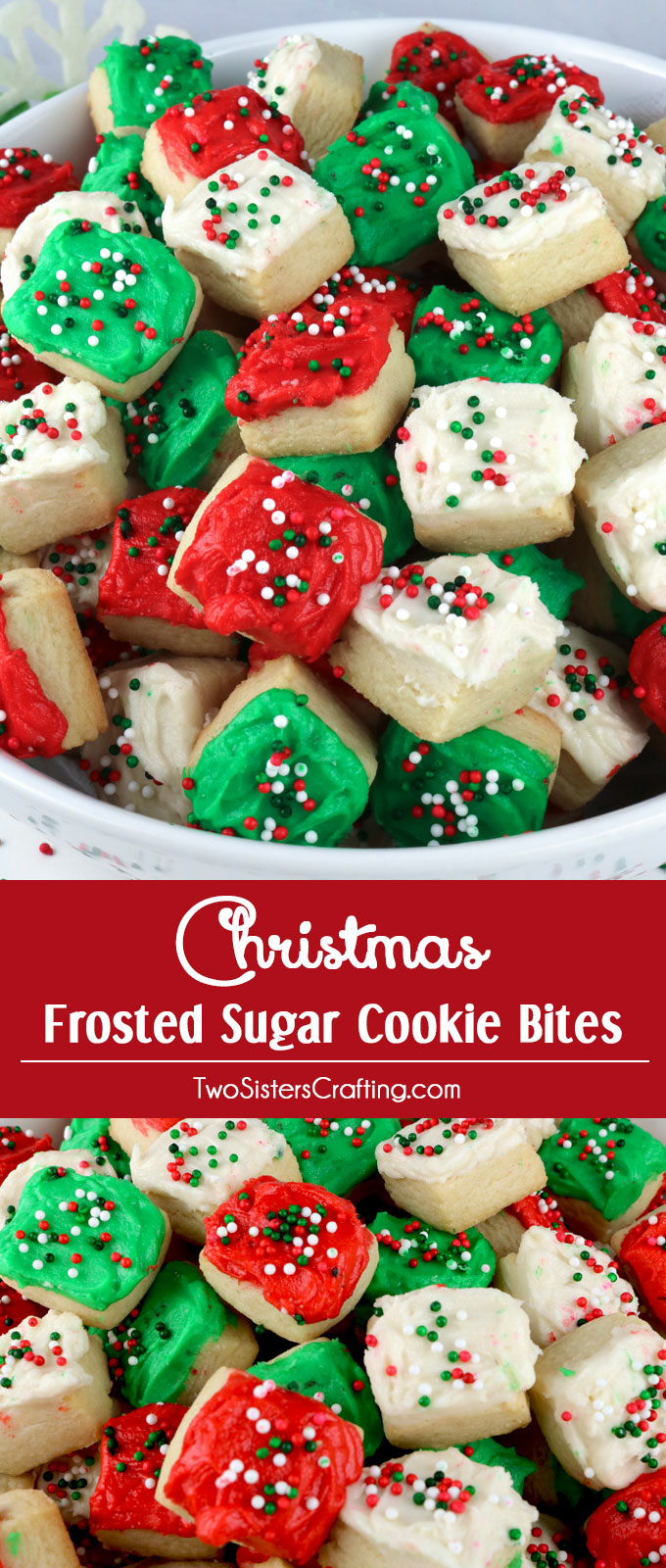 Christmas Sugar Cookie Bites - Two Sisters