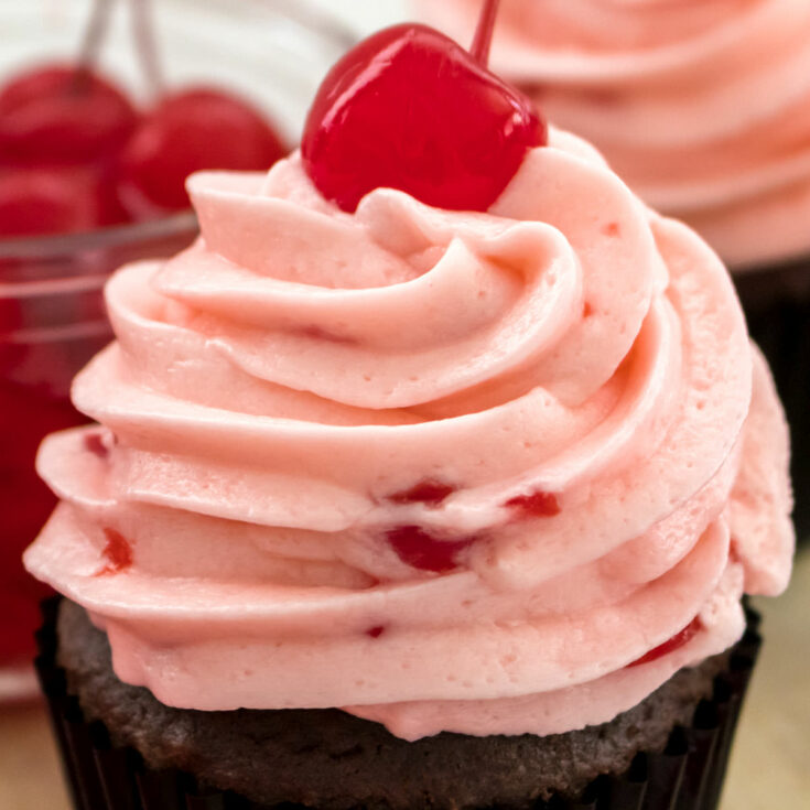 The Best Maraschino Cherry Buttercream Frosting