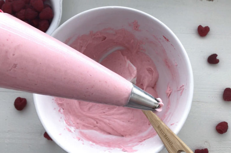 The Best Raspberry Buttercream Frosting - Two Sisters