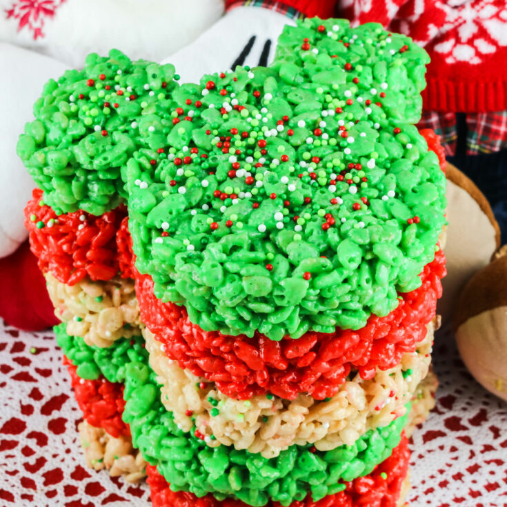 Christmas Mickey Mouse Rice Krispie Treats