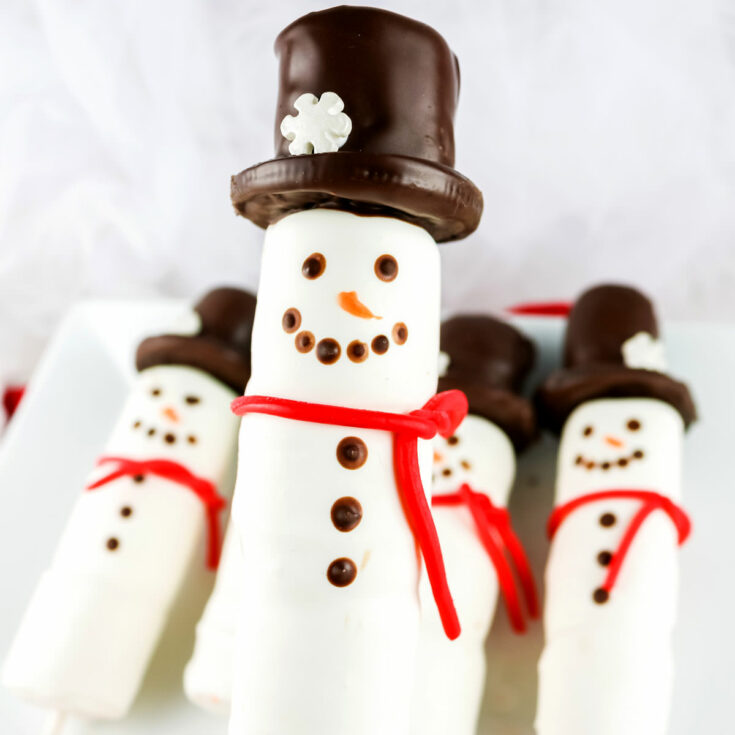 Snowman Marshmallow Pops