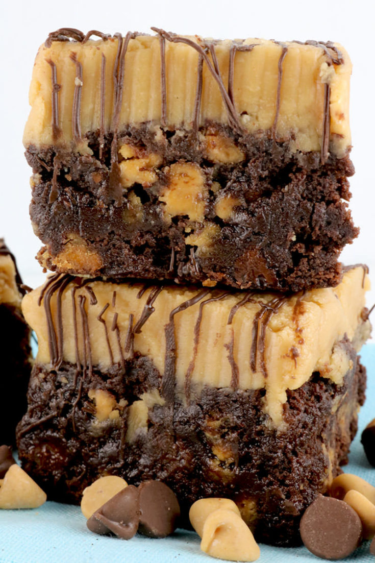 Peanut Butter Brownie Bars - Two Sisters