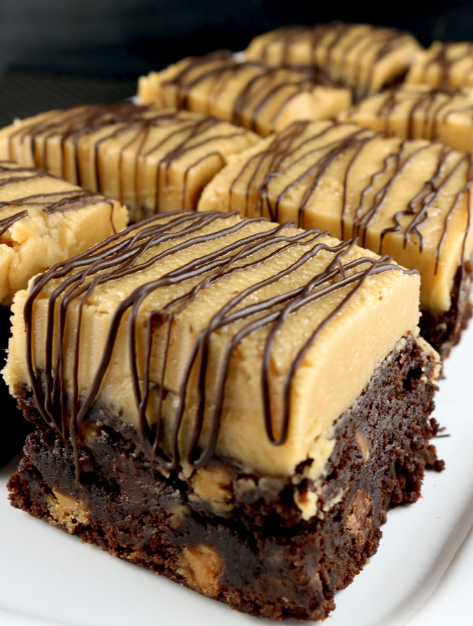 Peanut Butter Brownie Bars - Two Sisters