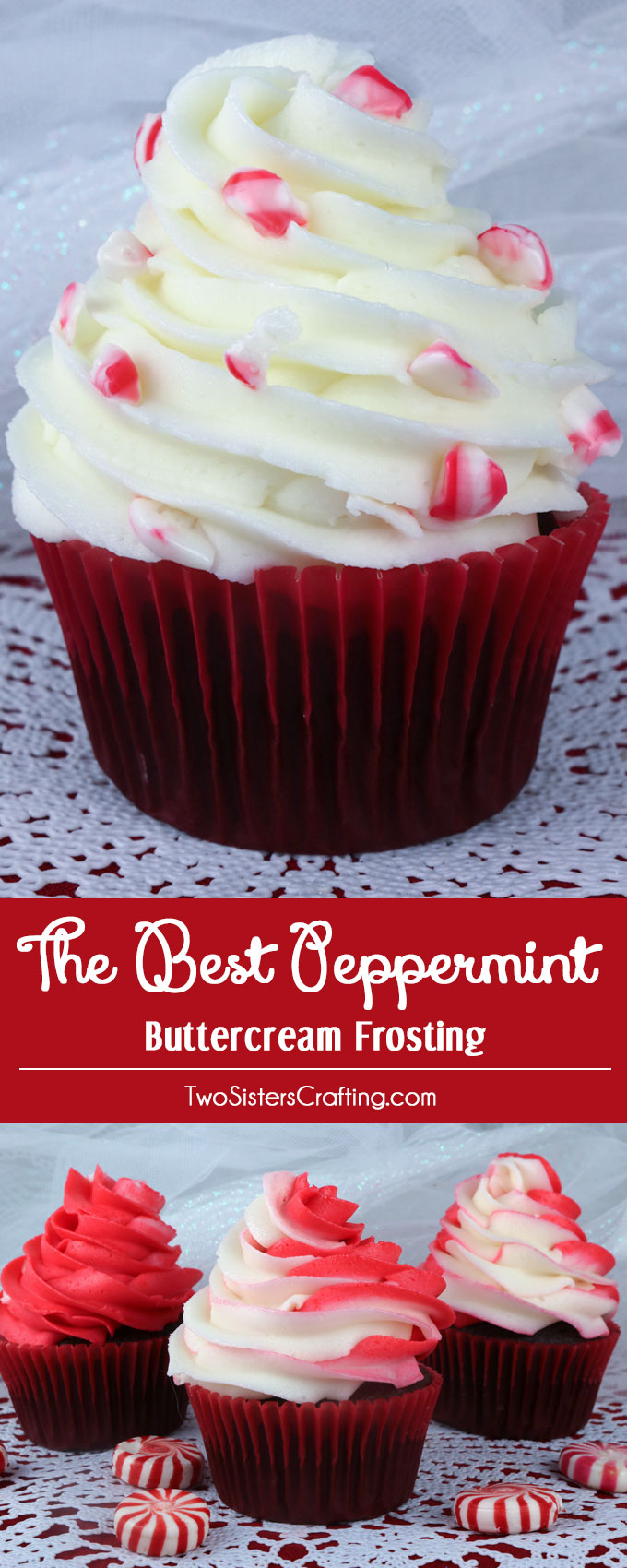 The Best Peppermint Buttercream Frosting - Two Sisters