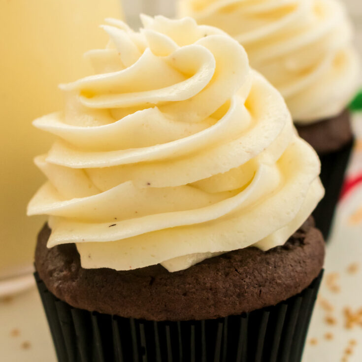 The Best Eggnog Buttercream Frosting