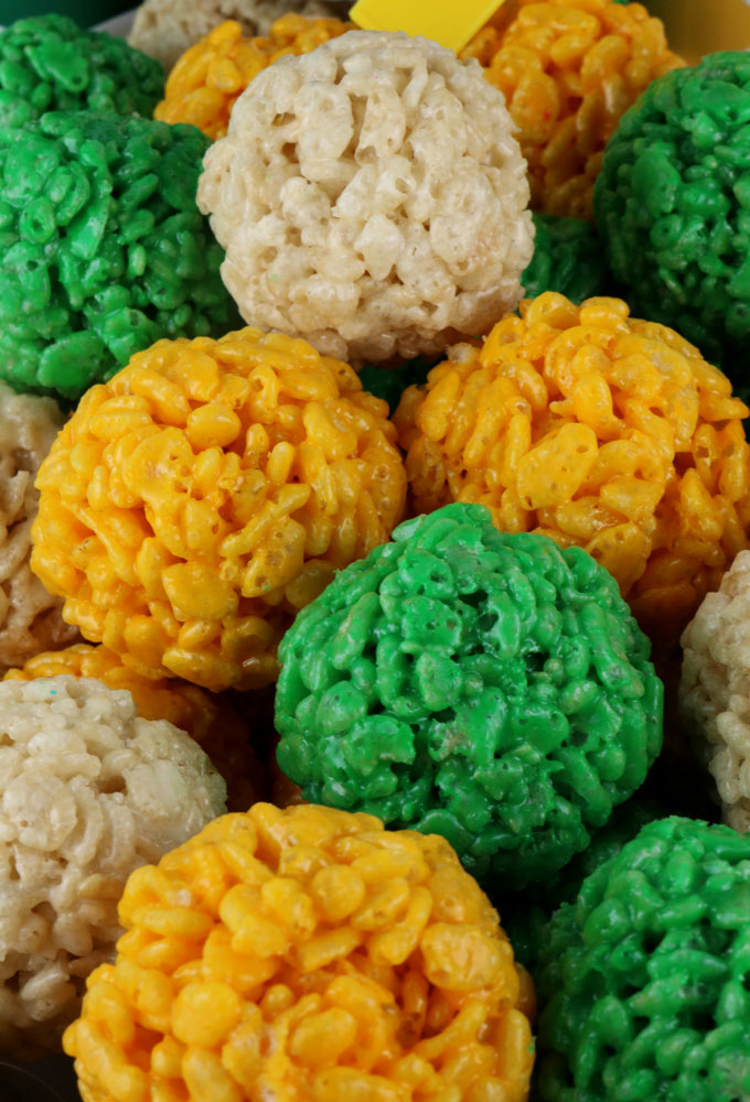 Green Bay Packers Rice Krispie Bites