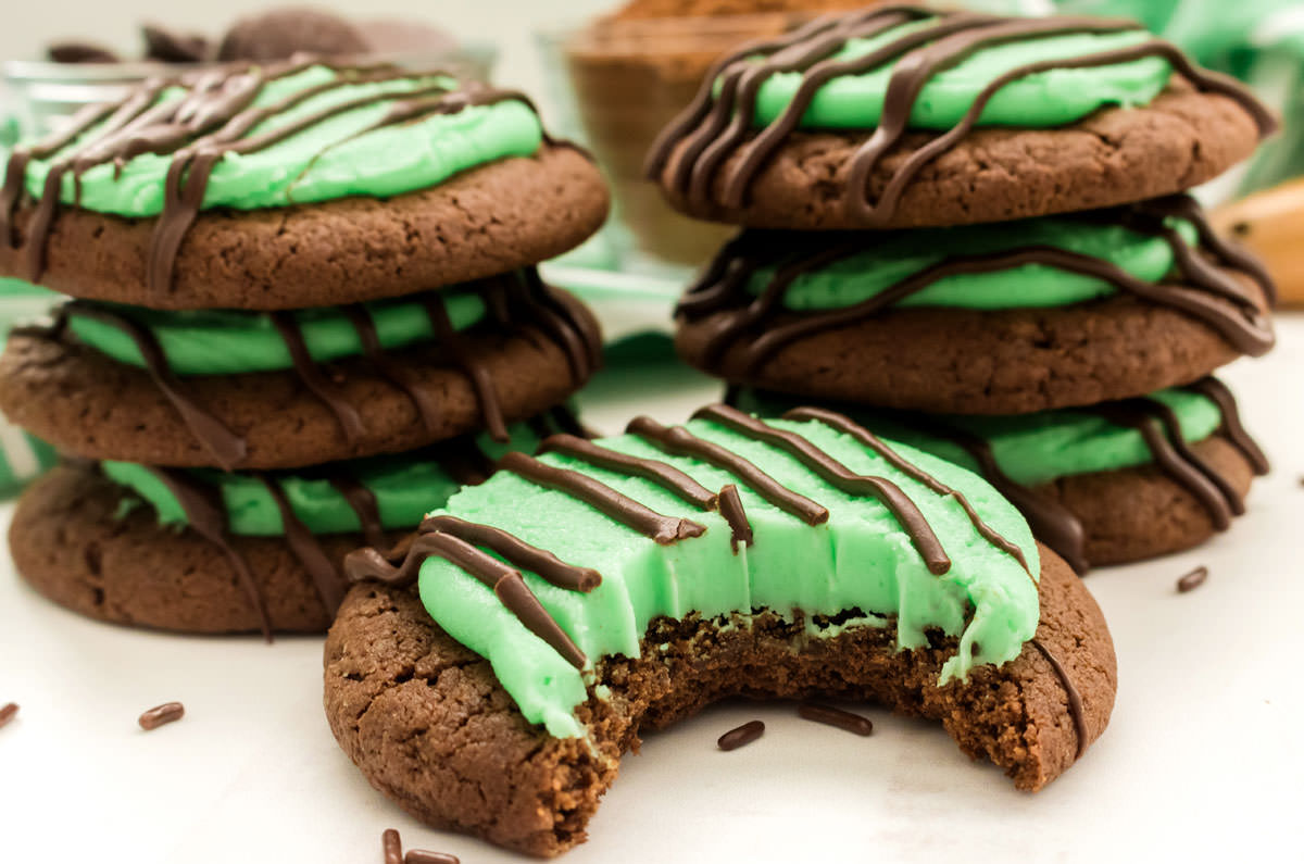 Chocolate Mint Cookies - Two Sisters