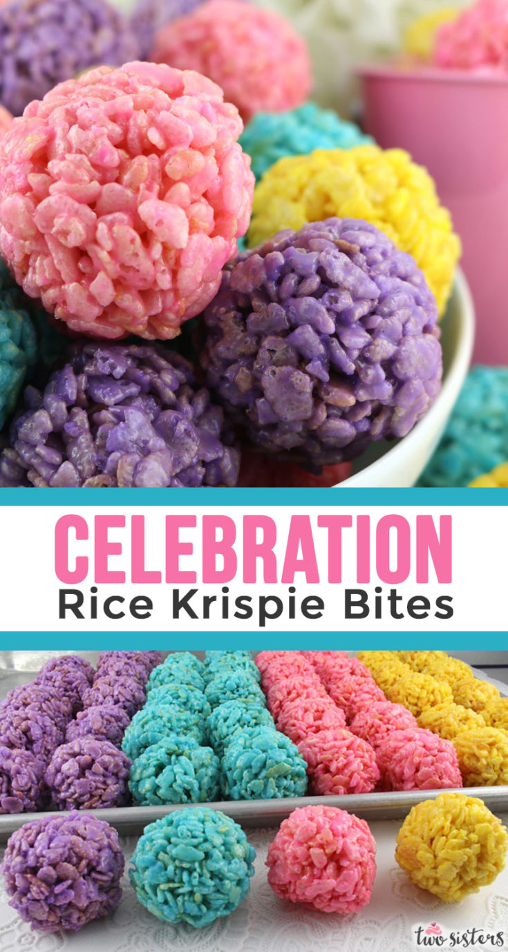 Celebration Rice Krispie Bites Two Sisters