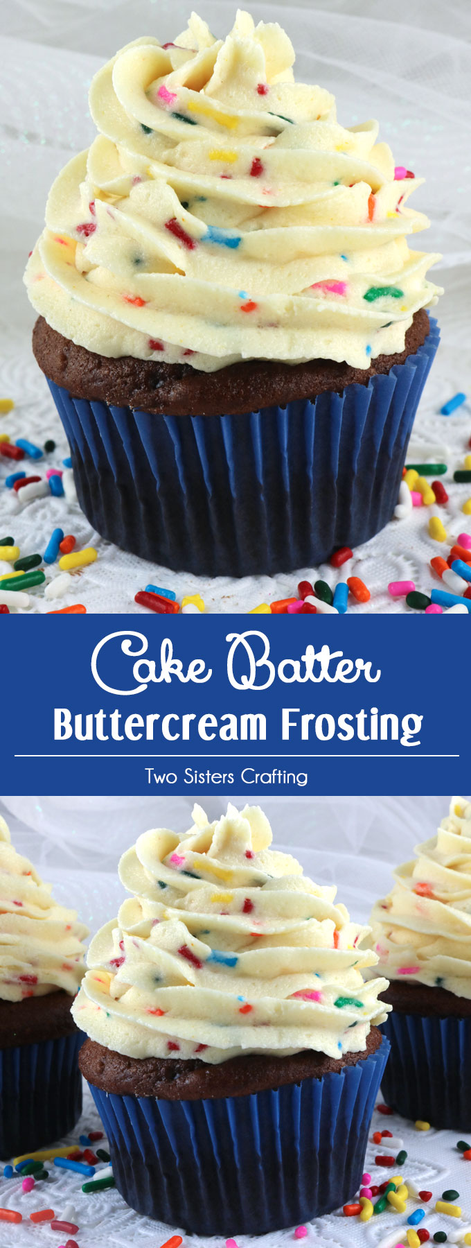 Cake Batter Buttercream Frosting - Two Sisters