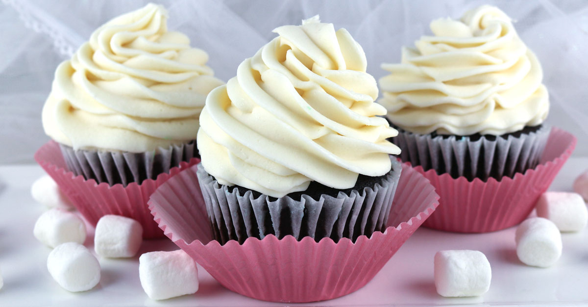 The Best Marshmallow Buttercream Frosting - Two Sisters