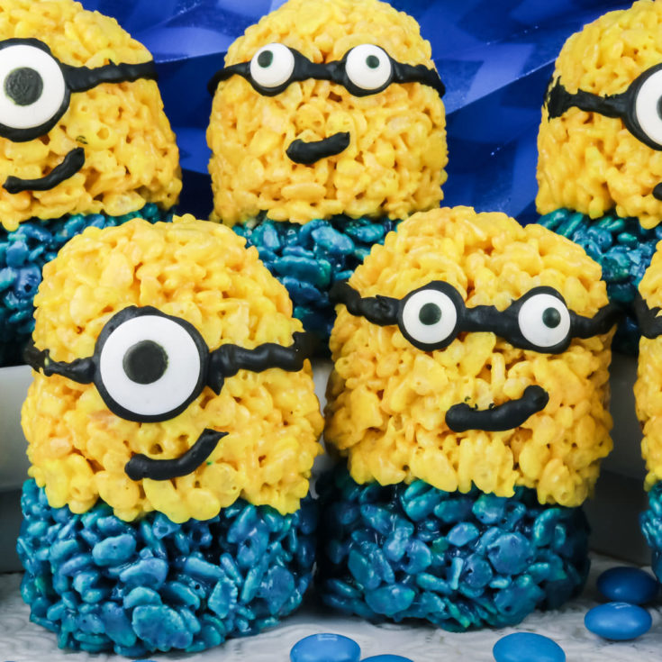 Minions Rice Krispie Treats