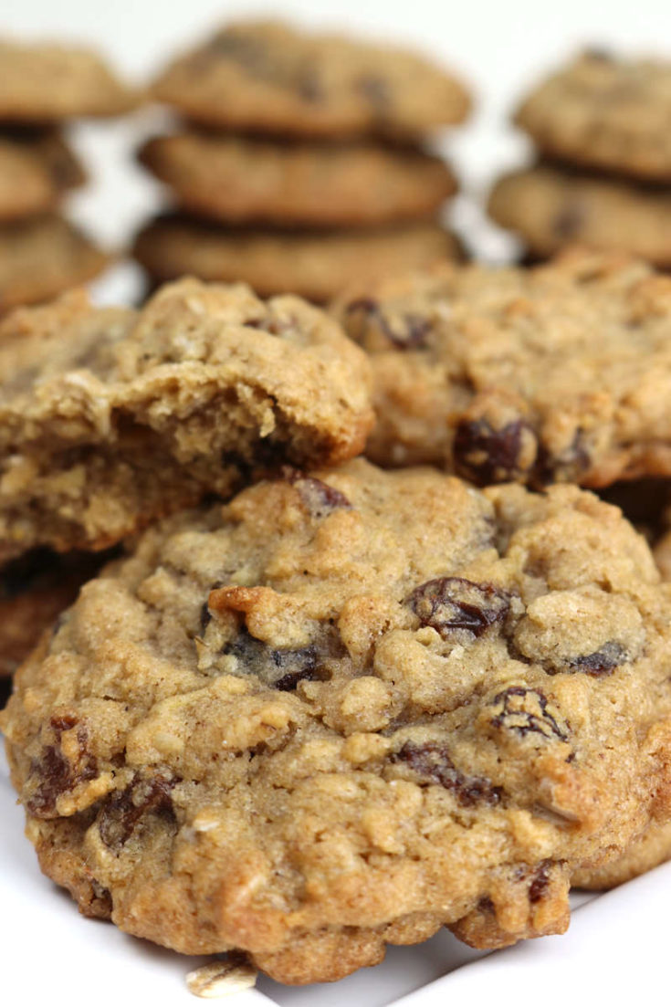 Soft and Chewy Oatmeal Raisin Cookies - Two Sisters