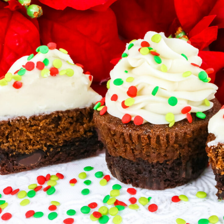 Brownie Gingerbread Cupcakes