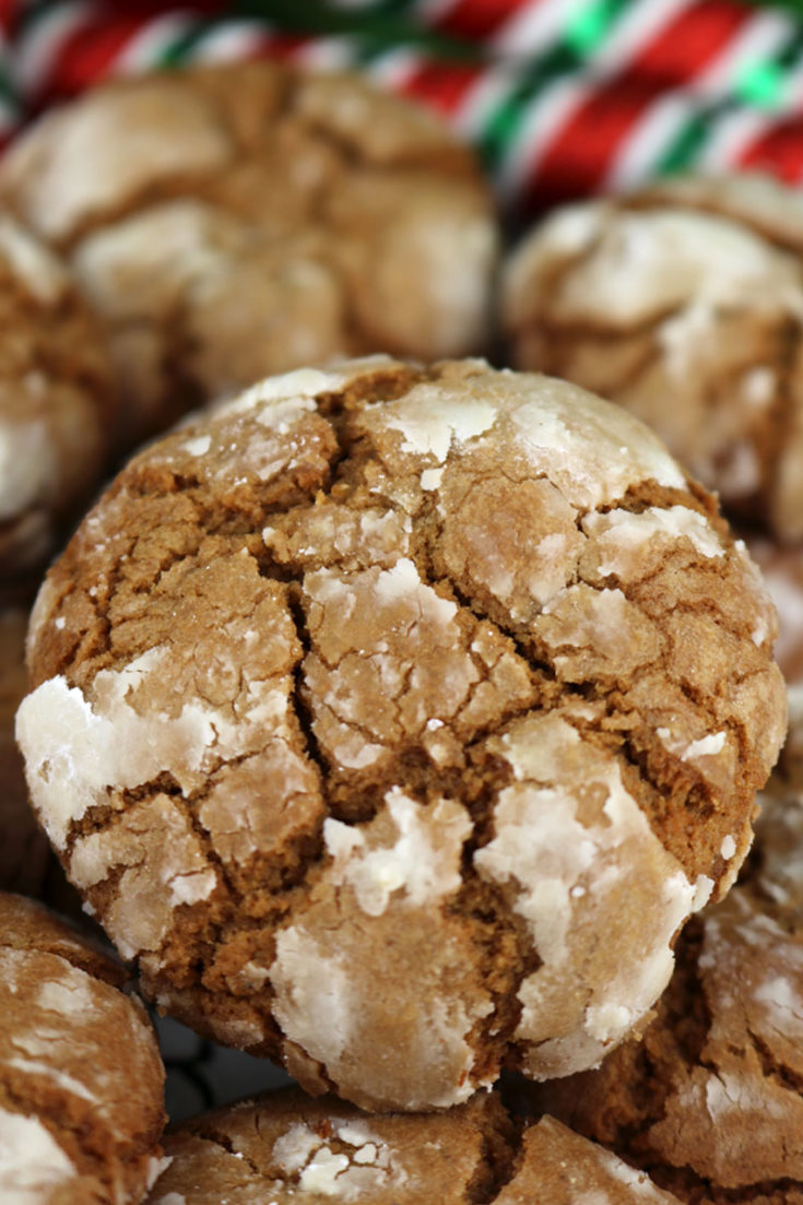 Gingerbread Crinkle Cookies - Two Sisters