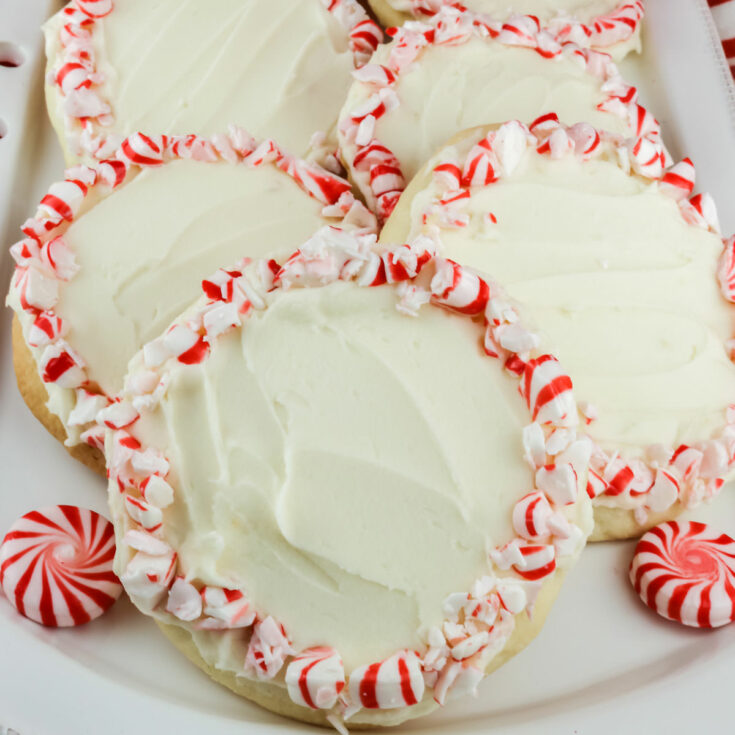 Peppermint Cookies with Peppermint Frosting